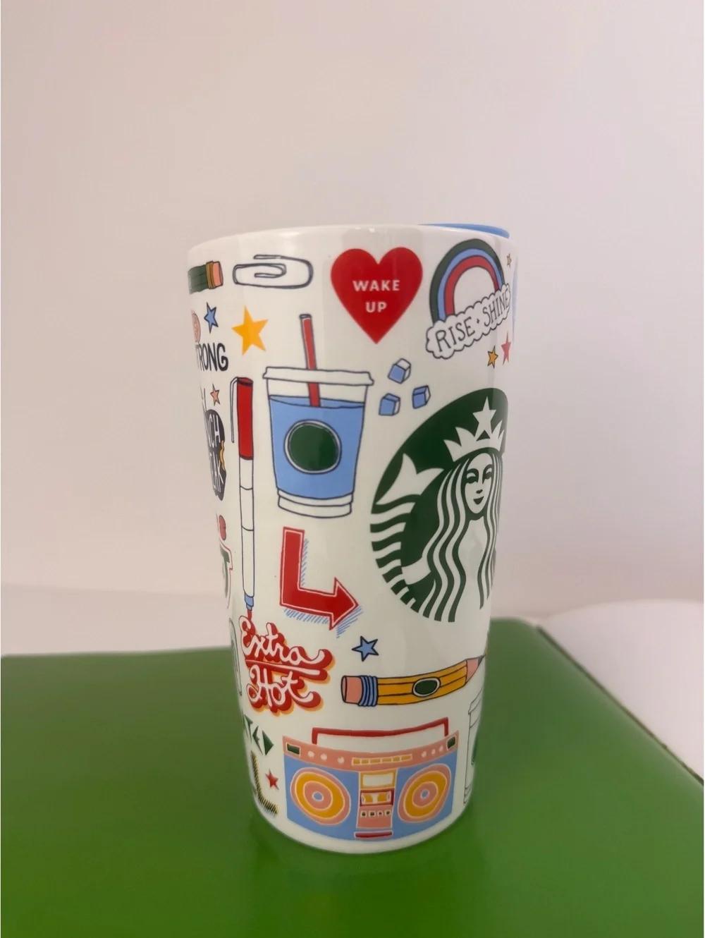 Starbucks RARE Limited Edition Back to School 12oz Ceramic Travel Tumbler Cup